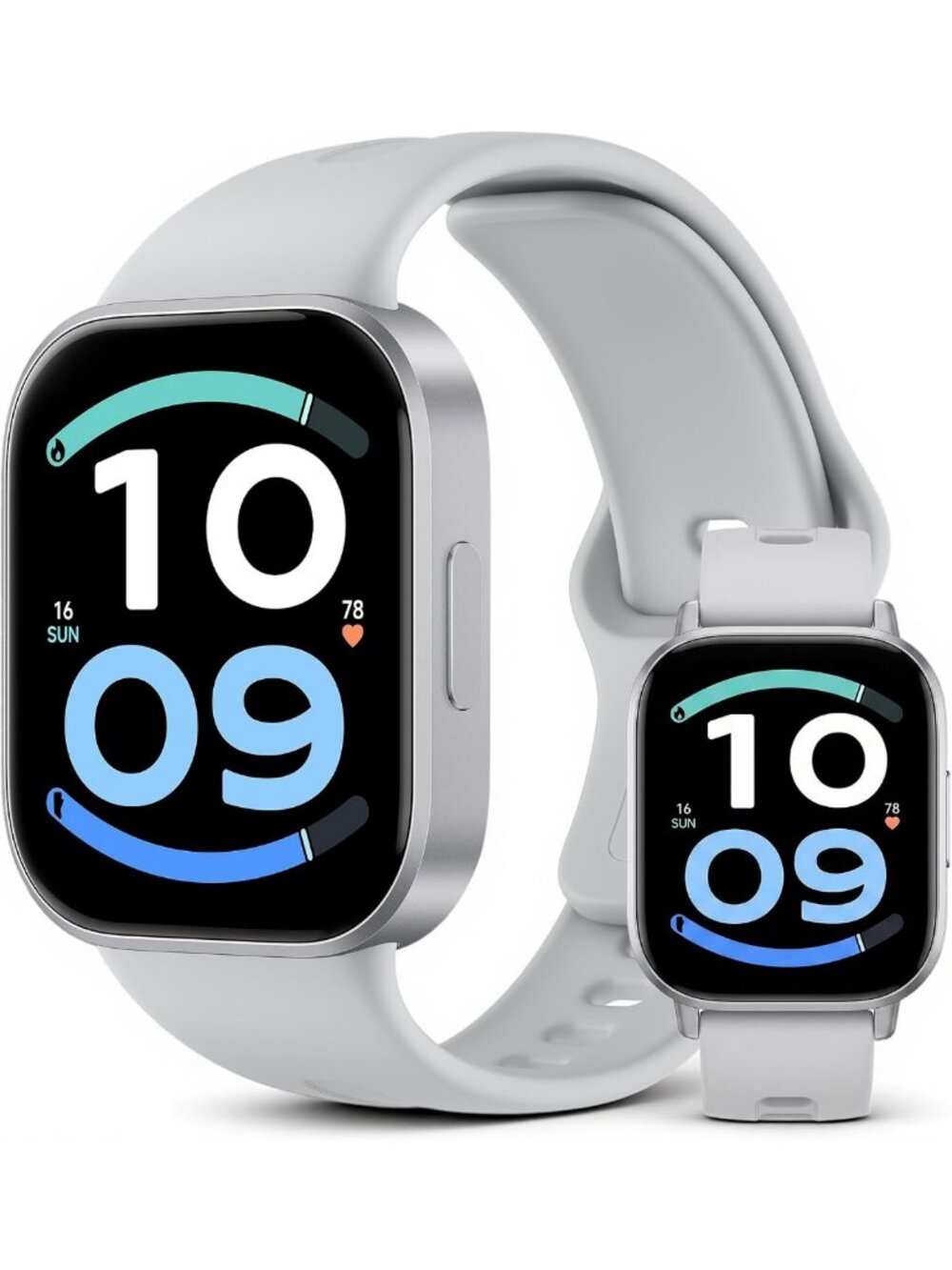 Active Smart Watch for Fitness, Health Tracking, Silver - Stylish & Functional